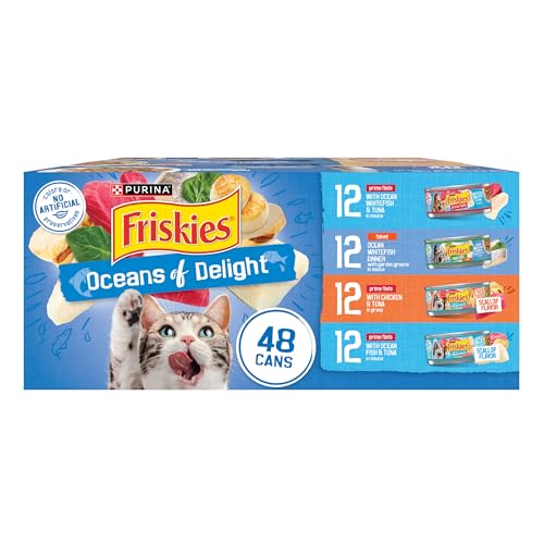 Purina Friskies Wet Cat Food Variety Pack, 48 Cans