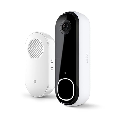 Arlo 2K Video Doorbell & Chime Bundle with Night Vision