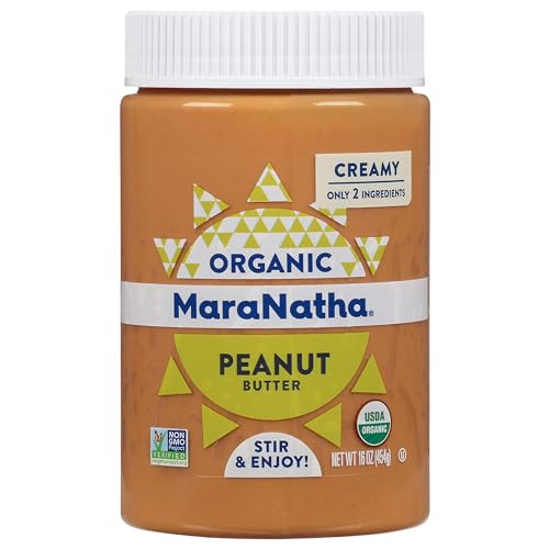 MaraNatha Organic Creamy Peanut Butter, 16oz Jar
