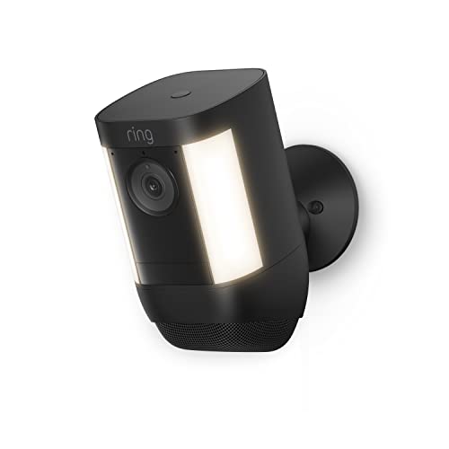 Ring Spotlight Cam Pro, Battery, 3D Motion, Two-Way Talk, Black