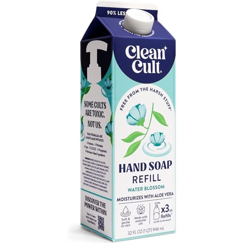 Cleancult Water Blossom Hand Soap Refill, 32 oz – Aloe & Eco-Friendly