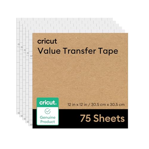 Cricut Transfer Tape Sheets – 75ft, 12x12in, 75-Pack