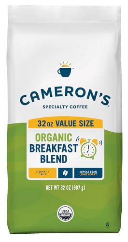 Cameron’s Organic Breakfast Blend Whole Bean Coffee, 32 oz