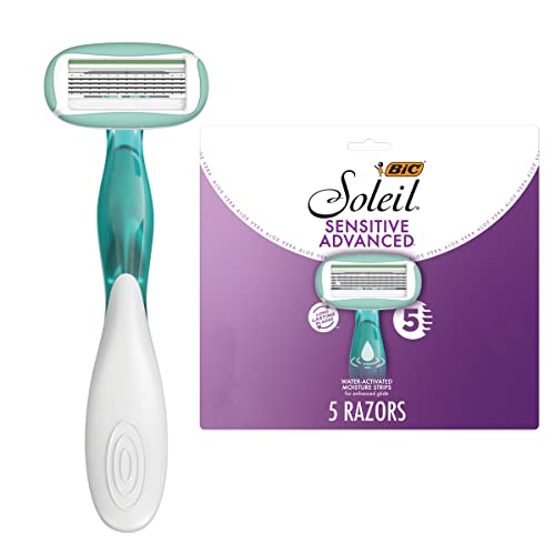 BIC Soleil Sensitive 5-Blade Women’s Disposable Razors, 5 Pack