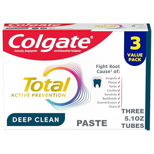 Colgate Total Deep Clean Anticavity Toothpaste, Mint, 3 Pack