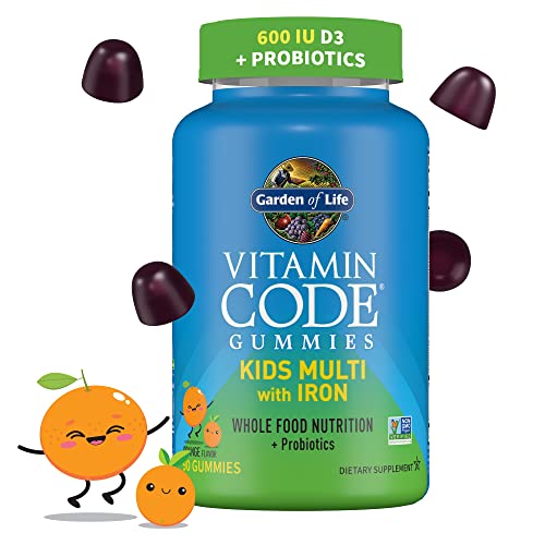 Garden of Life Kids Multivitamin Gummies with Iron & Probiotics