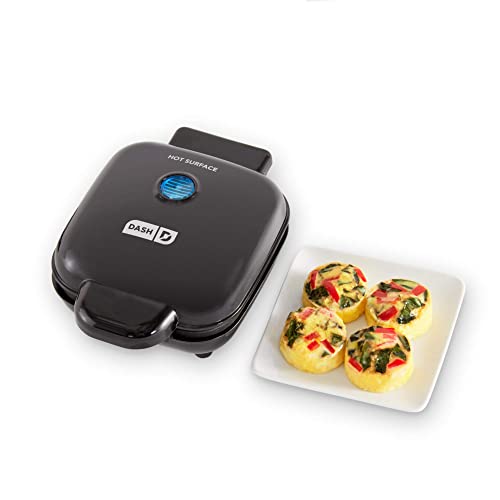 DASH Deluxe Egg Bite Maker with Silicone Molds – Black