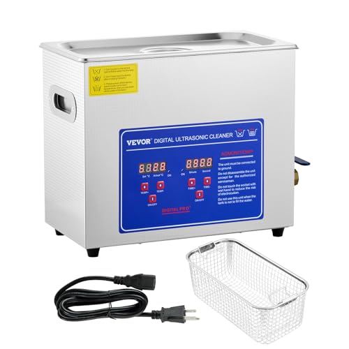 VEVOR 6L Ultrasonic Cleaner, 40kHz with Timer & Heater