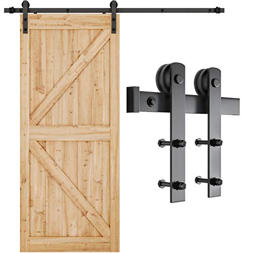6.6FT Barn Door Hardware Kit, Smooth, Easy Install, Heavy Duty