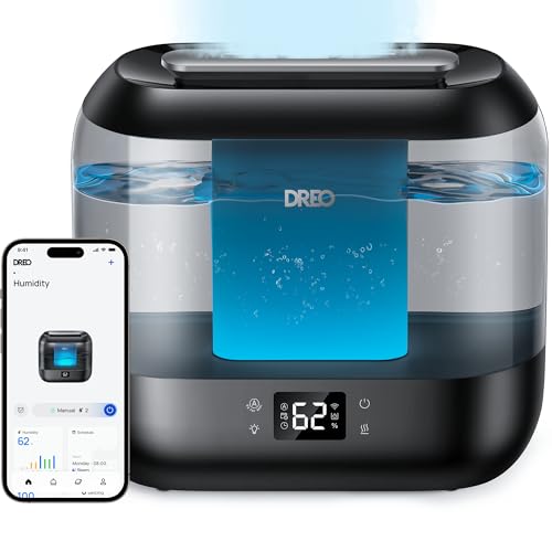 Dreo 4L Smart Humidifier with Touch/Voice Control, Quiet Mist