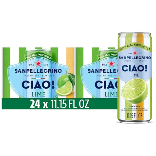 Sanpellegrino Lime Sparkling Water, 24-Pack, No Added Sugar