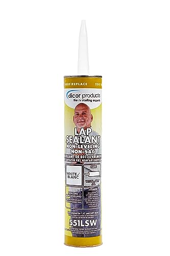 Dicor Non-Leveling Lap Sealant, 10.3 Oz, White, RV Roofing