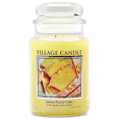 Village Candle Lemon Pound Cake, Large 21.25 oz Jar