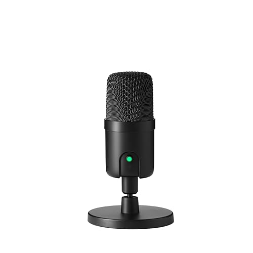 Amazon Basics USB Condenser Microphone with Stand, Black
