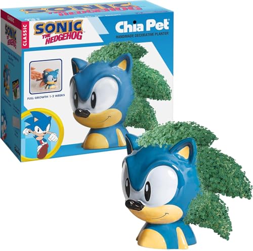 Sonic the Hedgehog Chia Pet Planter with Seeds, Fun Gift