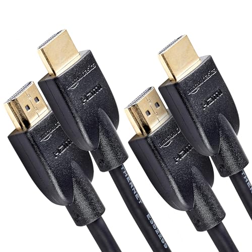 Amazon Basics 10ft 4K HDMI Cable, 2-Pack, Black