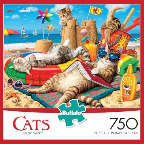 Buffalo Games Beachcombers 750-Piece Puzzle, 24″x18″ Multicolor
