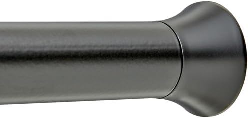 Amazon Basics Adjustable Tension Curtain Rod, 36-54″, Black