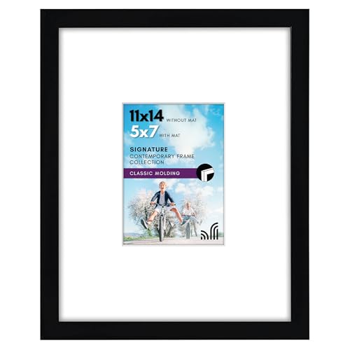 Americanflat 11×14 Black Picture Frame with Shatterproof Glass