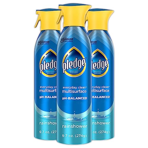 Pledge Rainshower Multisurface Cleaner Spray, 9.7oz (3 Pack)