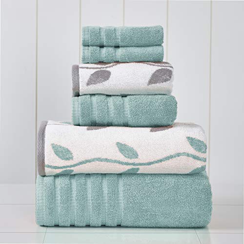 Modern Threads 6-Piece Organic Cotton Towel Set – Aqua
