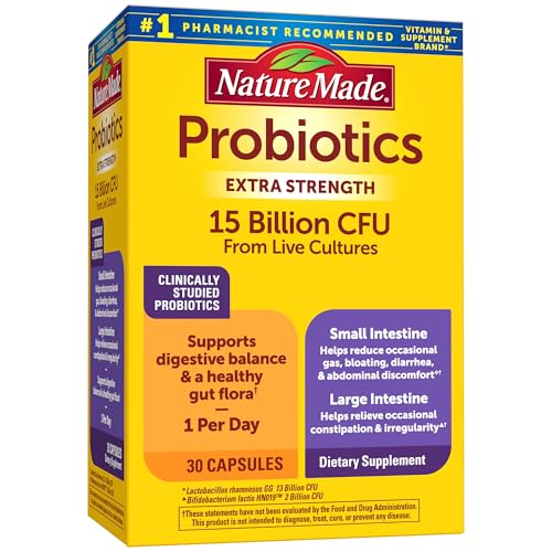 Nature Made Extra Strength Probiotics, 15 Billion CFU, 30 Capsules