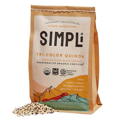 SIMPLi Organic Tri-Color Quinoa, 12 oz, Gluten-Free Protein