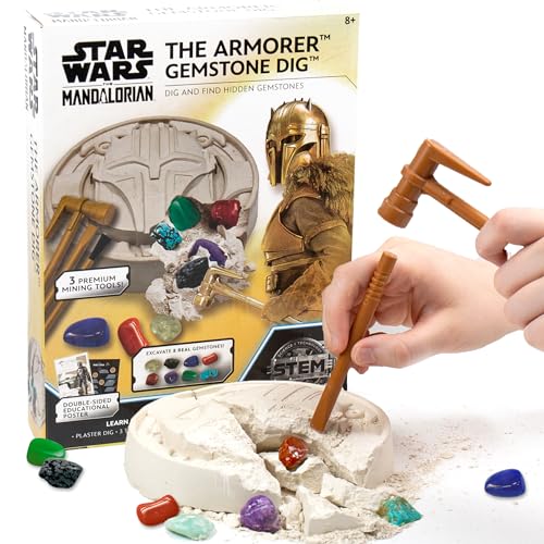 STAR WARS The Armorer Gemstone Dig Kit, 8 Real Gems