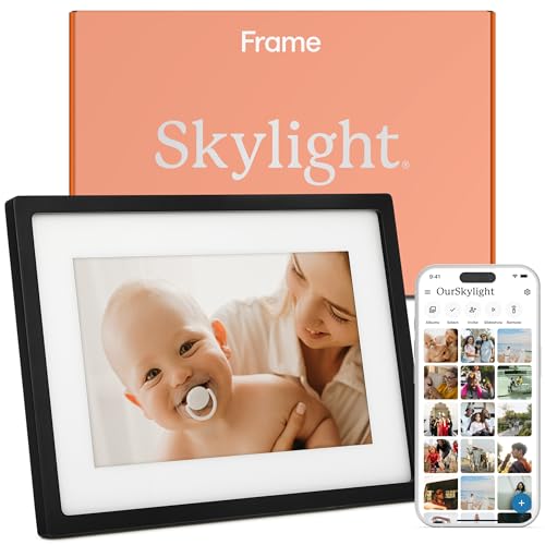 Skylight 10″ WiFi Digital Photo Frame – Touch Screen, Black