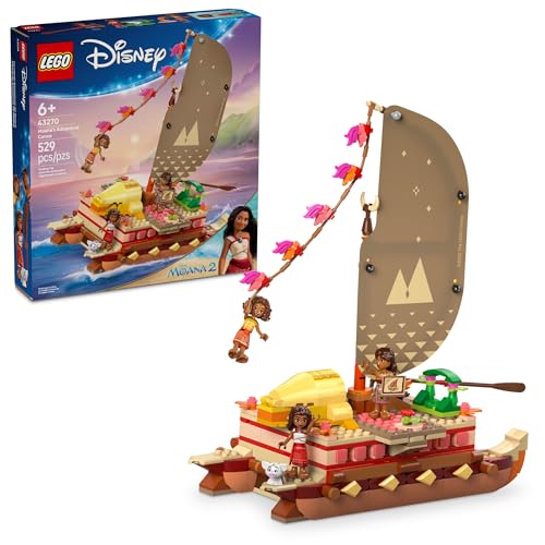 LEGO Disney Moana’s Canoe Toy Set for Kids, Ages 6+