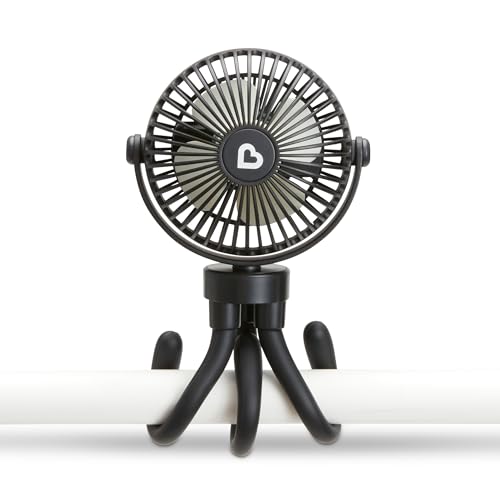 Munchkin Stroller Fan – Portable, Rechargeable, Flexible Clip, LED Lights