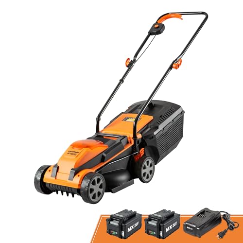 LawnMaster 13″ Cordless Mower 24V with Batteries & Charger