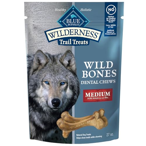 Blue Buffalo Wild Bones Grain-Free Dog Dental Chews, 27-oz
