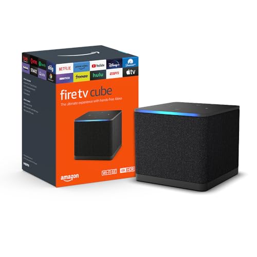 Amazon Fire TV Cube: Alexa, 4K UHD, Wi-Fi 6E Streaming Device
