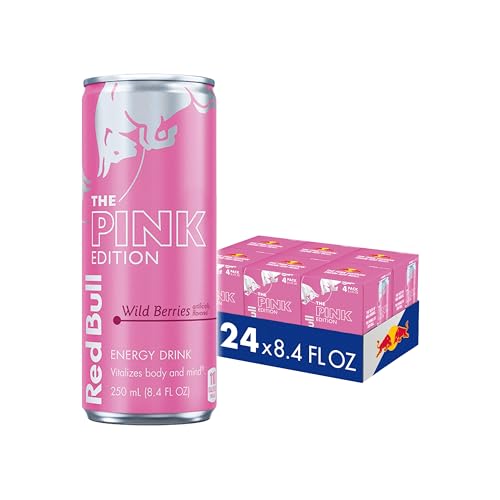 Red Bull Pink Edition, Wild Berries, 24 Cans, 80mg Caffeine