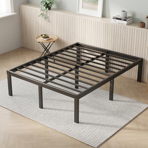 Novilla 14″ Queen Metal Platform Bed Frame with Storage