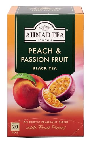Ahmad Peach & Passion Fruit Black Tea, 20 Bags