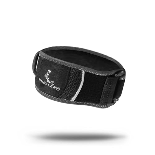 MUELLER Premium Tennis Elbow Support, Pain Relief, S/M, Black