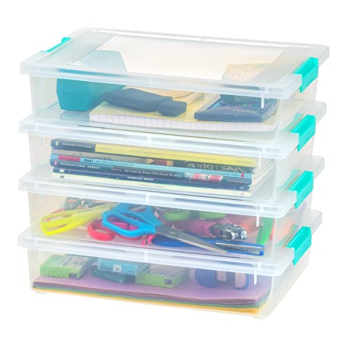 IRIS USA 6 Qt. Clear Storage Bins, 4 Pack