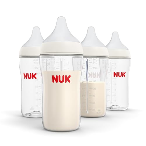 NUK Anti-Colic 8oz Bottles, Medium Flow, 4 Pack, BPA Free
