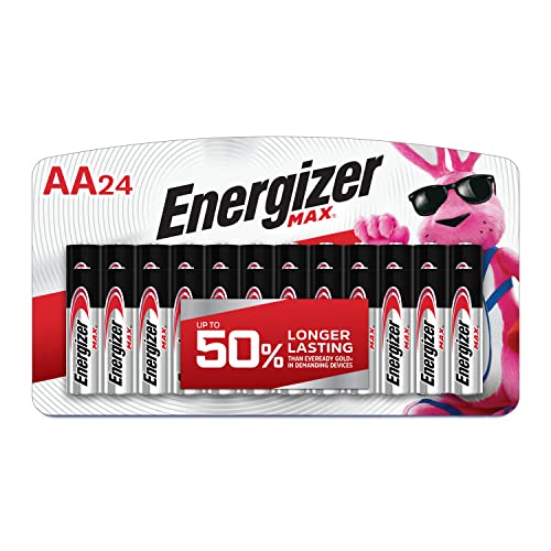 Energizer AA Alkaline Batteries, 24 Pack