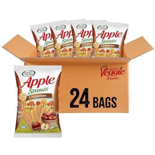 Sensible Portions Veggie Straws, Apple Cinnamon, 1 Oz (24 Pack)