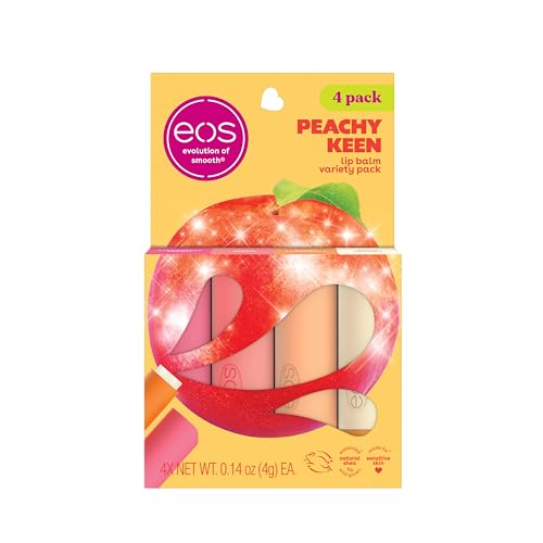 eos Limited-Edition Lip Balm Set, Peachy Keen, 4-Pack