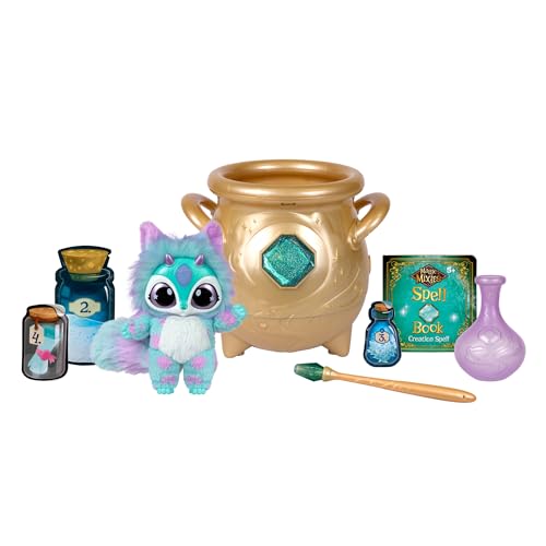 Magic Mixies Gold Cauldron with Plush Toy & Spell Book