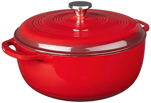 Lodge 7.5 Qt Enameled Cast Iron Dutch Oven – Red