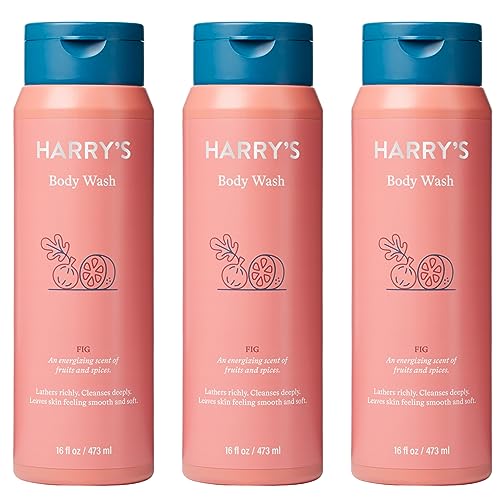 Harry’s Fig Scent Men’s Body Wash, 16oz, 3-Pack