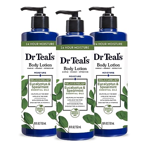 Dr Teal’s Eucalyptus & Spearmint Body Lotion, 18 fl oz, 3-Pack
