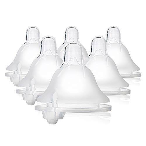 Evenflo Wide Neck BPA-Free Baby Bottle Nipples, 3 Months+, 6ct