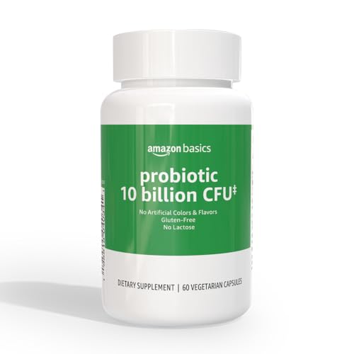 Amazon Basics Probiotic, 10 Billion Cultures, 60 Capsules