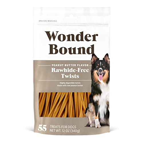 Wonder Bound Peanut Butter Dog Twist Sticks – 55 Count